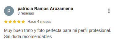 Captura de una reseña de Google de cliente